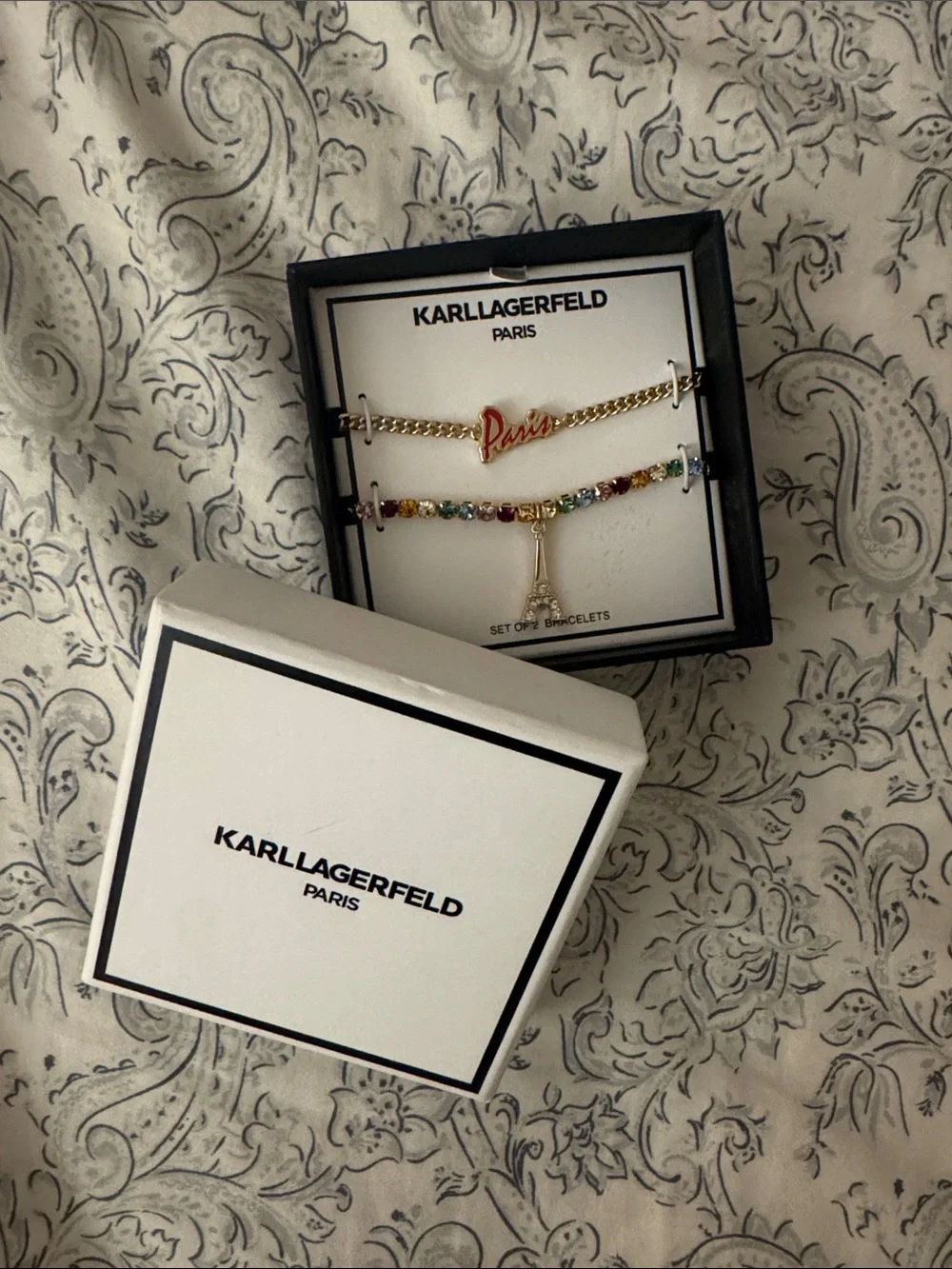 Karl Lagerfeld Set of 2 Adjustable Bracelets